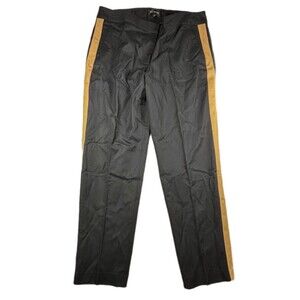 Talbots Black Pants With Side Brown Stripes Women’s Size 12